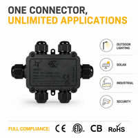 Boîte de jonction étanche Greenway M686-6B 6 voies IP68 PC V0 Connecteur électrique pour applications industrielles et de sécurité