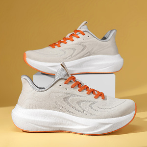 Lace-Up Mesh Sneakers Round Toe White Orange Breathable Sporty Style All Seasons Rubber Outsole EVA Midsole wholesale - Product Image 6