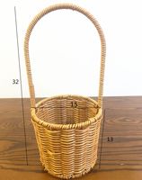 Panier à fleurs en osier tressé artisanal SEEWIN, écologique, réutilisable, en rotin naturel, pour mariage, fête, cadeau