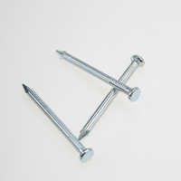 Clavos Comunes de Hierro Galvanizado con Anillo y Cabeza Redonda, Acabado Brillante, para Construcción de Madera, Estructuras y Trabajos en Madera