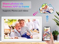 Cadre photo numérique 15.6 "Écran tactile IPS 1920x1080HD intégré 32 Go de stockage Cadre photo numérique FRAMEO