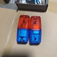 Luz de Advertencia LED Recargable para Hombro, Alta Visibilidad, Roja y Azul Intermitente, Lámpara de Clip para Chaleco de Seguridad, Impermeable, con Sonido, para Tráfico