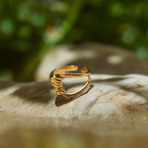 Fashion <b>Ring</b> 316L Stainless Steel PVD Gold Plating Sustainable Resistant Minimalist Design - Product Image 3