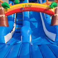 Bâche gonflable de PVC de glissière d'eau de poulpe d'océan utilisée commerciale avec le ventilateur et les kits de réparation pour la piscine