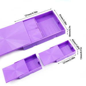 Bandeja clasificadora reversible multifuncional con diseño de tapa deslizante tipo embudo para accesorios de manualidades de <span class=keywords><strong>arte</strong></span> con diamantes 5D DIY - Product Image 2