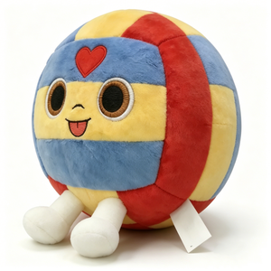 Llavero de Peluche Personalizado de Voleibol, Diseño de Voleibol de Dibujos Animados, Forro de Malla, Tela Súper Suave - Product Image 2
