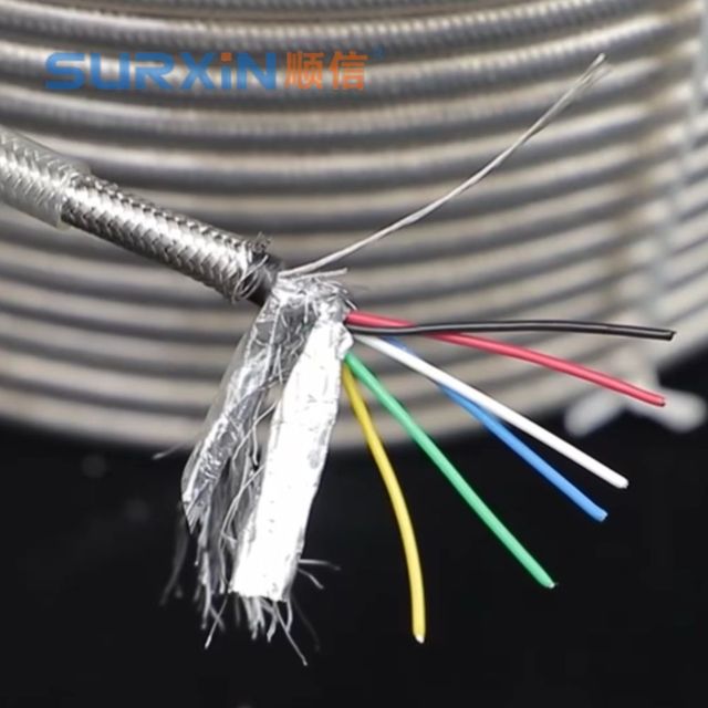 Dual Shielded Electrical Cable Wire Load Cell 6 Connector 24AWG Sensor Cable