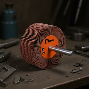 Ttake Abrasive Cloth Flap <b>Wheel</b> 20x15 Mm 3 Mm Shank 40 Grit For Metal <b>Grinding</b> - Product Image 3
