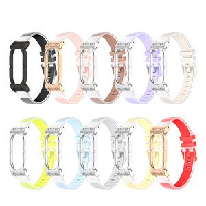 สายนาฬิกาซิลิโคนใสแบบเปลี่ยนได้สำหรับกีฬา  สำหรับ Google Fitbit Air  รุ่น OEM  ตัวเรือนโลหะแบบหนาพิเศษ - Product Image 1