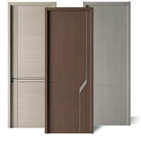 Portes de chambre à coucher modernes en bois-plastique composite WPC, insonorisées, ignifuges et stratifiées