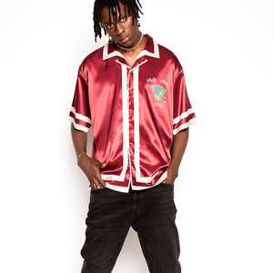 Camicia in Seta Streetwear Personalizzata per <span class=keywords><strong>Uomo</strong></span>, Camicia di Lusso, Nuovo <span class=keywords><strong>Stile</strong></span> in Raso - Product Image 5