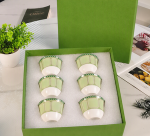 HANTANG Turkish European Style Light Luxury Ceramic Bone China Eco-Friendly Colorful Six <b>Small</b> <b>Tea</b> <b>Cups</b> 70ml Home Banquet - Product Image 3