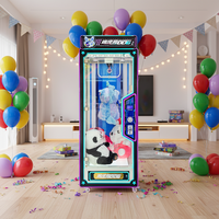 Machine de jeu de grue commerciale avec accepteur de pièces et de billets pour centres de jeux, construction métallique/bois, jeu individuel, usage commercial