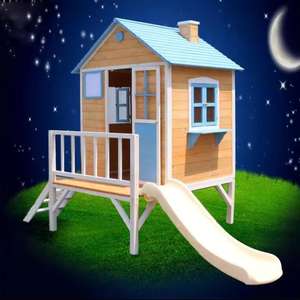 Özelleştirmek Playhouse Diy ahşap komple kolay montaj bahçe çocuk Playhouse ahşap ev - Product Image 4