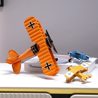 Simulation américaine Placage Meuble TV Étagère Décorations Maison Salon Ornements en métal Logo Thème Rétro Modèle d'avion en fer