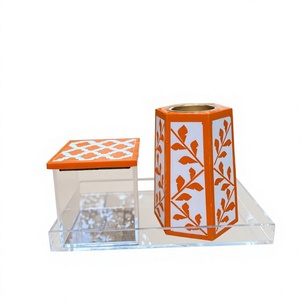 Quemador de carbón acrílico de lujo Royal Essence con incrustaciones de hueso, artesanal, soporte para Bakhoor, regalo religioso para el hogar en Ramadán - Product Image 1