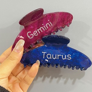 Fermacapelli a Coda di Cavallo Alta Personalizzato con Segno Zodiacale, Elegante Accessorio per Capelli da Donna, Adatto per Capelli Spessi - Product Image 4