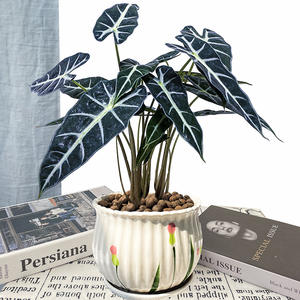 Tanaman Hijau Buatan KH Outdoor Custom ft, Daun Sea <span class=keywords><strong>Taro</strong></span> Palsu untuk Dekorasi Rumah dan Hotel - Product Image 1