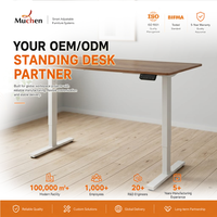 Mécanisme de levage à moteur unique, bureau debout électrique réglable en fer et bois, capacité de charge de 70 kg, fixation murale pour usage professionnel