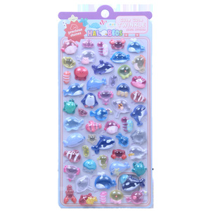 Adesivi 3D a Rilievo di Animali Marini, Divertenti <span class=keywords><strong>Sticker</strong></span> in Resina Cristallina per Bambini, Decorazioni Moderne per Bambine e Neonati - Product Image 5