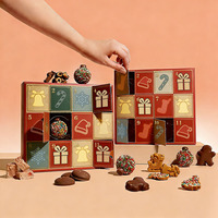 Calendrier de l'Avent design compte à rebours de Noël, 12 jours, boîte en carton, ornement personnalisé du Nouvel An, boîte cadeau pour aliments et noix