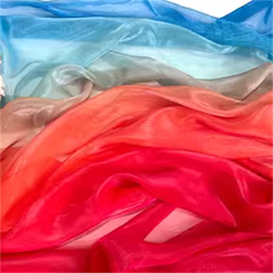 Polyester Matériel Belle Gradient Couleur Doux Sentiment Prêt Marchandises <span class=keywords><strong>Prix</strong></span> le Plus Bas Fabriqué en Chine Tissu en mousseline de soie pour les Femmes <span class=keywords><strong>Robe</strong></span> - Product Image 3