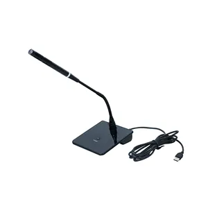Plug and Play Gooseneck Desktop USB Microphone with Noise Cancellation for Remote Meeting