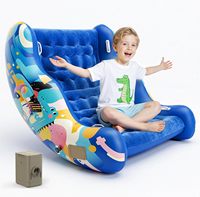 Fauteuil à bascule gonflable en PVC floqué avec pompe intégrée, style américain, pour extérieur, chaise longue sensorielle de divertissement