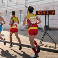 Jhering jam Timer Digital LED 4 inci, jam penghitung mundur olahraga jalan maraton