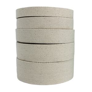 2cm 1インチ30/40/<span class=keywords><strong>50mm</strong></span>ワイドナチュラル厚手コットンリボンウェビングベルトバッグストラップバックキャンバスバインディングアクセサリー - Product Image 1
