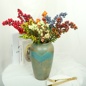 ผลบลูเบอร์รี่จำลองสีแดงเดี่ยวสำหรับตกแต่งแจกัน - Product Image 4