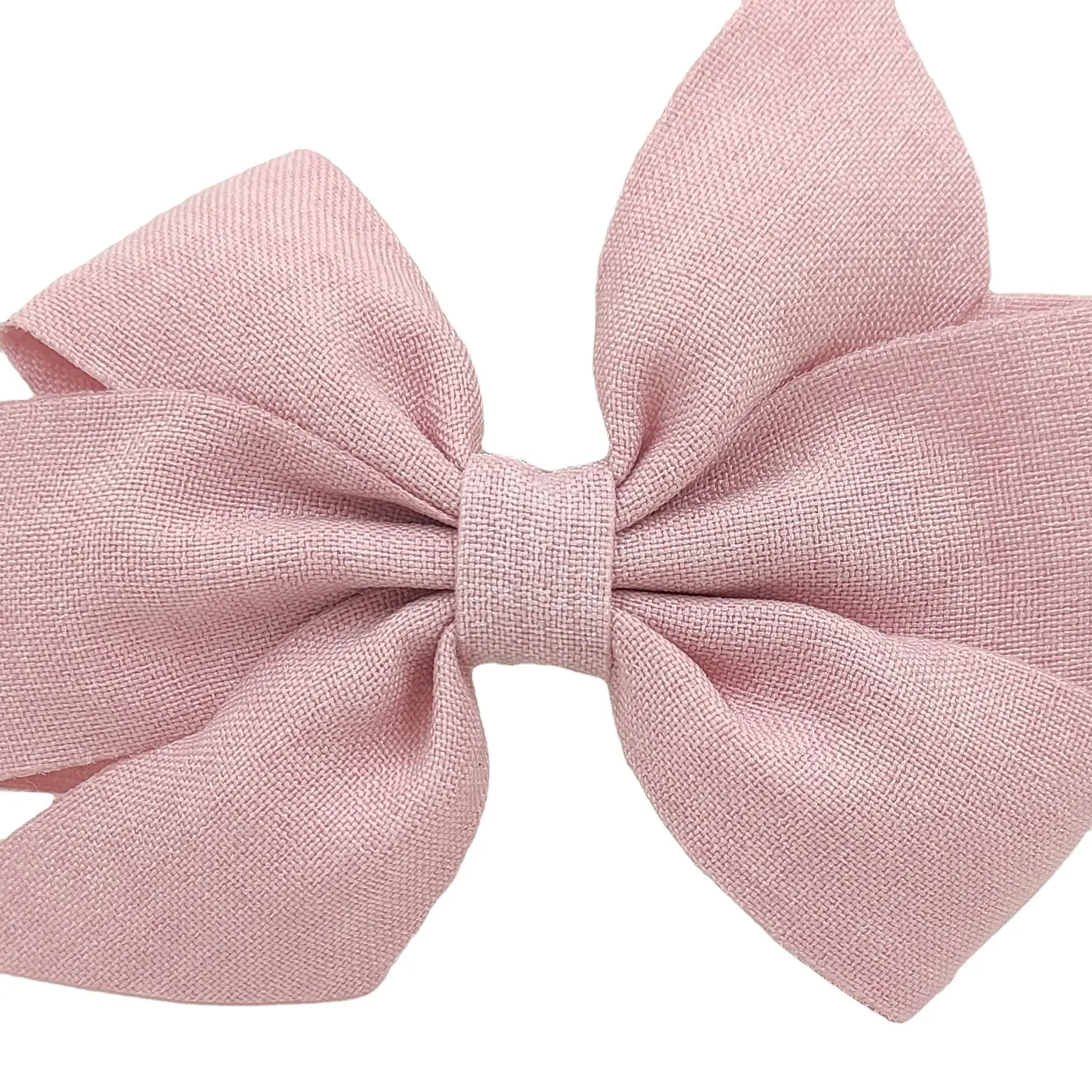 Pink Linen Hair Clips Hair Accessories for Girls