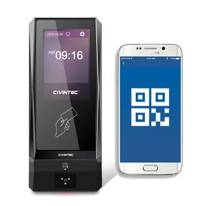 CT9 BLE Jam Petugas Akses Ponsel Cerdas QR dengan Mesin Absensi Waktu Nfc Rfid