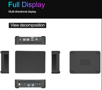 Station de travail i9-12900H à petit facteur de forme Mini PC à triple affichage avec sortie 2HD-MI 2.0 4K 60HZ 1DP 1.4 (prise en charge Thunderbolt 4)