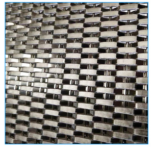 Đồng bằng dệt thép không gỉ Vòng lưới vải trang trí chainmail Rèm dệt gấp kim loại đục lỗ dây chainmail cho - Product Image 5