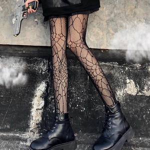 Lolita Cute Anime Black Love Print <strong>Tights</strong> Gothic Women Sexy Punk Lolita Dark Fishnet Mesh <strong>Goth</strong> Pantyhose Costumes Body Stockings - Product Image 6