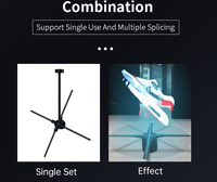 Écran d'affichage holographique publicitaire personnalisé de 65 cm, intérieur/extérieur, haute résolution 1080p, contrôle Wifi, écran LED, ventilateur holographique 3D