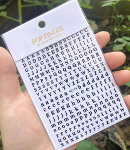 Adesivo per unghie lettere inglesi calde Roman 26 alfabeto inglese numero 3D autoadesivo per Nail Art decalcomania parola Nail tatuaggi WG719-720 - Product Image 4