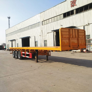 Mới hoặc sử dụng phẳng ba trục <span class=keywords><strong>container</strong></span> phẳng Trailer 40ft 45ft <span class=keywords><strong>48ft</strong></span> giường phẳng Trailer bán - Product Image 4