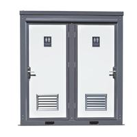 Cabine de toilettes double préfabriquée Suihe, conteneur portable, écologique, structure en acier durable, mousse ignifuge