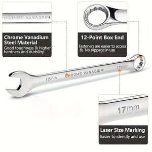 Bộ dụng cụ cờ lê hai đầu mở 8 chiếc Bộ dụng cụ cầm tay cơ học dụng cụ cầm tay bằng thép rèn thả kết hợp - Product Image 4