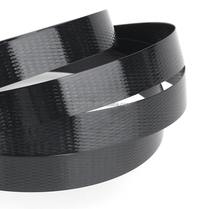 Bright Black High Tenacity PET Strapping 13x0.8mm for Manual Packing in Rolls Stack in <b>Pallets</b> - Product Image 5