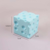Jouet anti-stress en mousse PU en forme de fromage, cube de fromage souple à remontée lente, jouet à presser