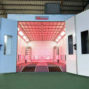 Cabine de peinture infrarouge économique et personnalisable QX500A de 4 mètres de haut avec ventilateur d'extraction pour voitures - Product Image 2