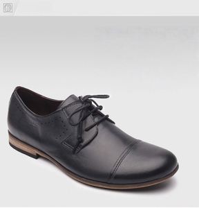 New Trendy Men's Casual Leather <b>Shoes</b> <b>Height</b> <b>Increasing</b> Waterproof Anti-slip Breathable Simple Design Suitable for Driving - Product Image 1