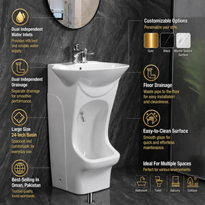 Nuovi Arrivi: Lavabo Wudu dal Design Moderno Musulmano, Stazione di Lavaggio Islamica per Moschea - Product Image 2