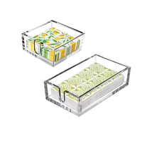 Transparenter Acryl Wasserdichter Moderner Serviettenhalter Tisch-Desktop-Papiertuchspender für Zuhause Küche Restaurant U-förmige Öffnung