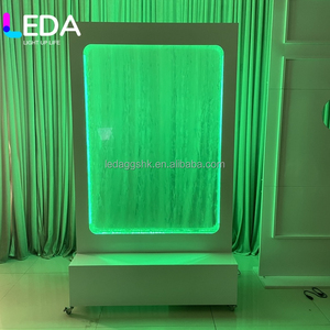 LEDA Cascade murale en verre d'intérieur en gros avec décoration de mariage, fontaine cascade sans fil pour mariage - Product Image 1
