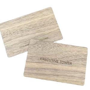 Tarjeta de Visita Inteligente NFC Ecológica y Biodegradable de Madera, Mini Etiqueta Impermeable con Logotipo Personalizado T5577/EM4305 RFID 13.56MHz para Hotel - Product Image 2