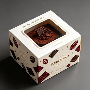 Boîte cadeau macaron écologique et recyclable en carton rigide avec fenêtre transparente, saveurs assorties, design boulangerie française - Product Image 2